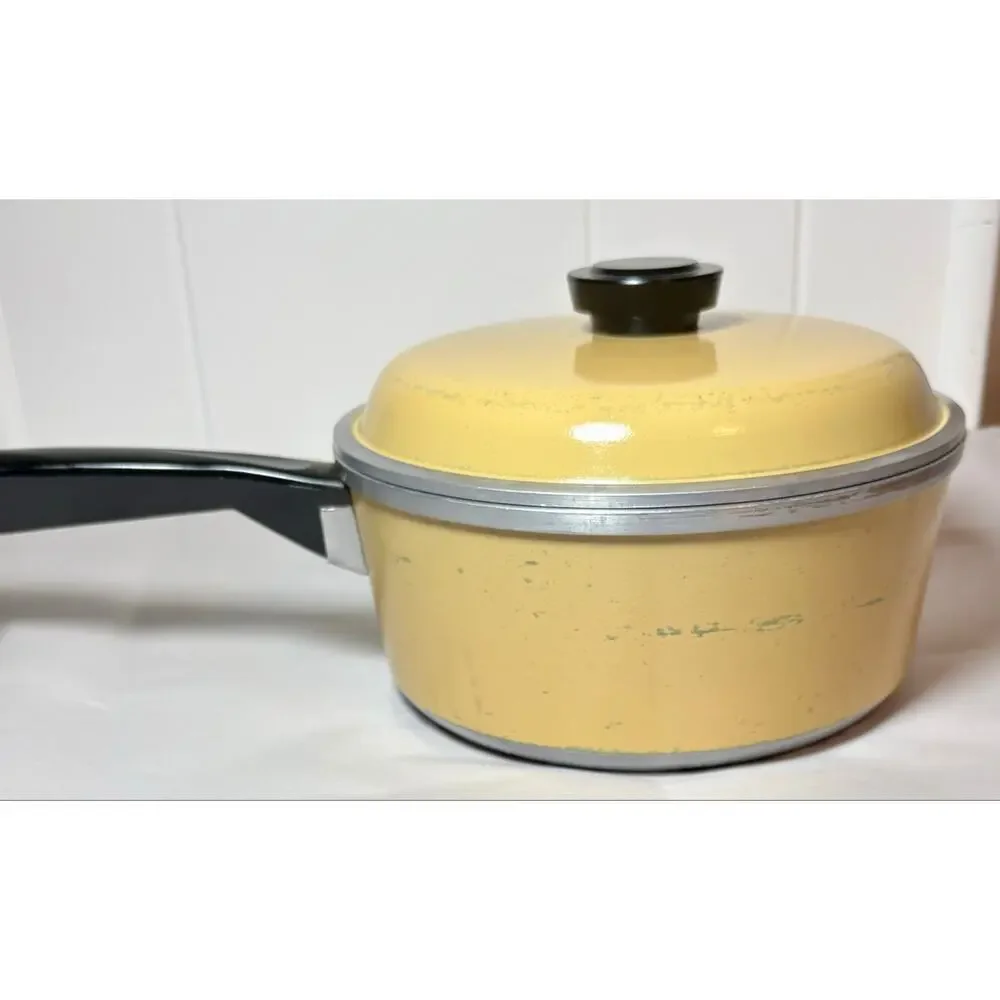 Vintage Aluminum Sears “Club” Harvest Gold 3 QT Pot w/ Lid